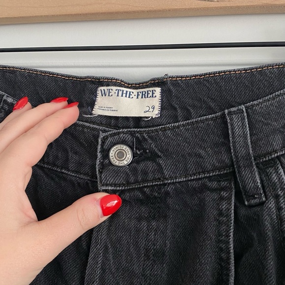 We The Free Black Wide Leg Flare Jeans - Picture 7 of 9